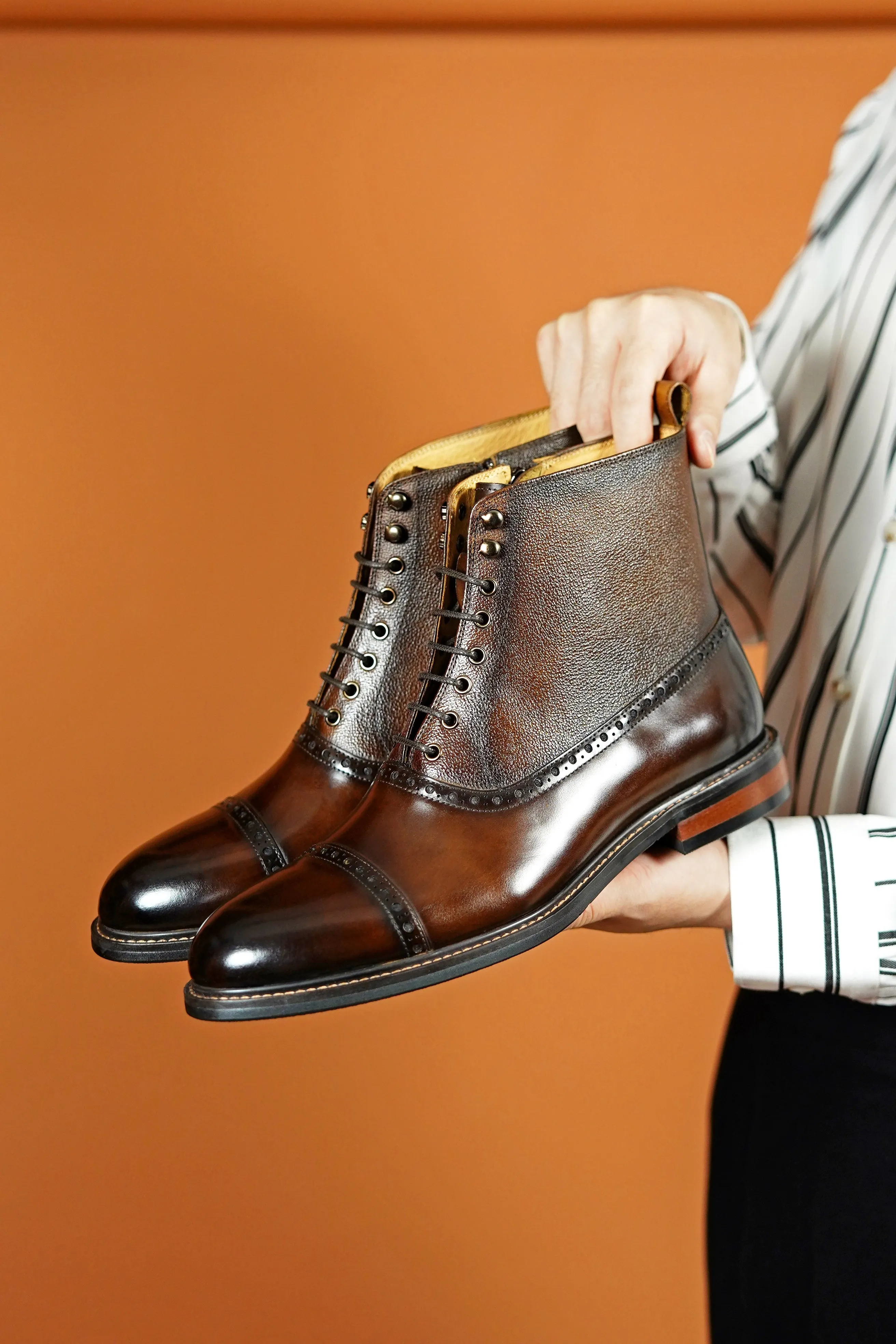 Regal Brown Cap-Toe Lace-Up Boot