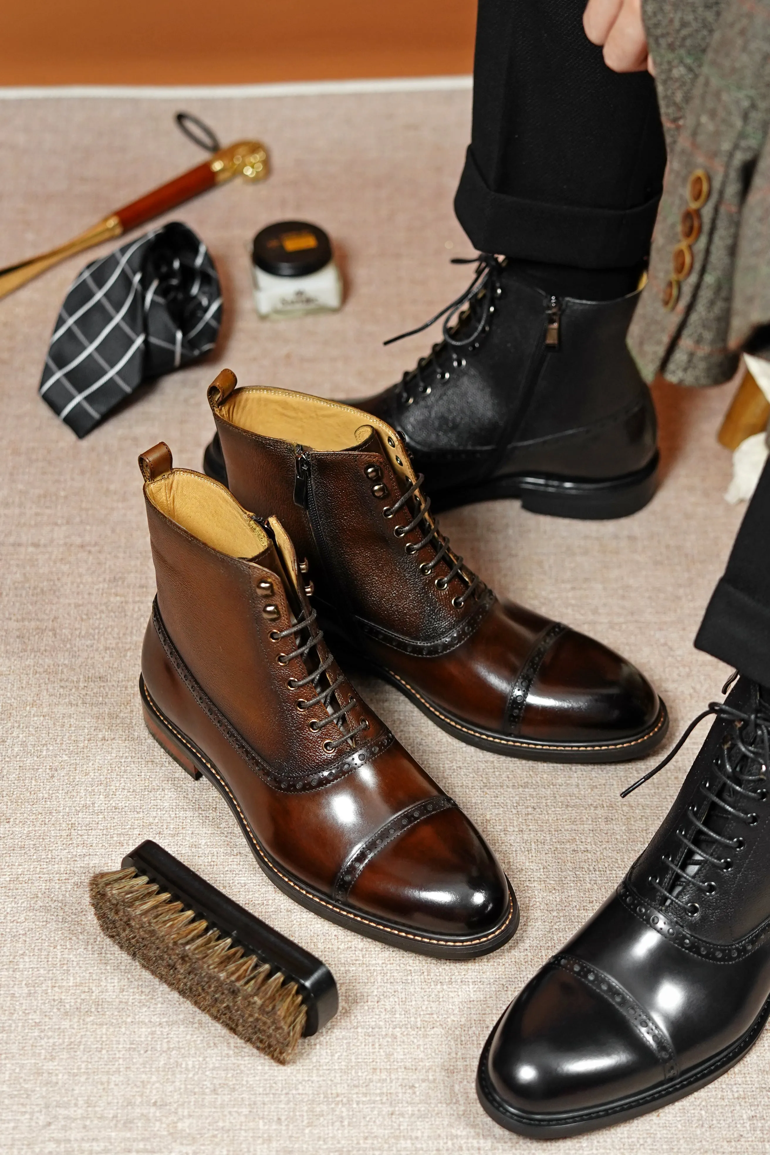 Regal Brown Cap-Toe Lace-Up Boot