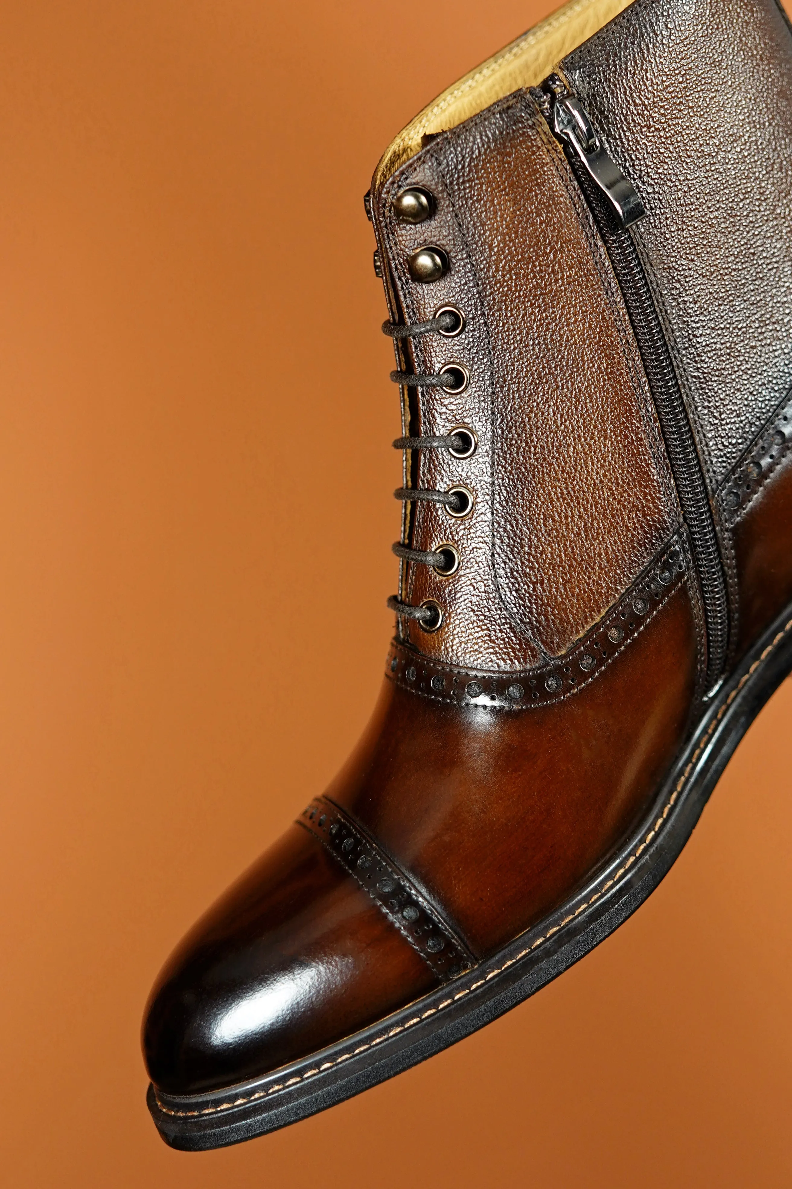Regal Brown Cap-Toe Lace-Up Boot