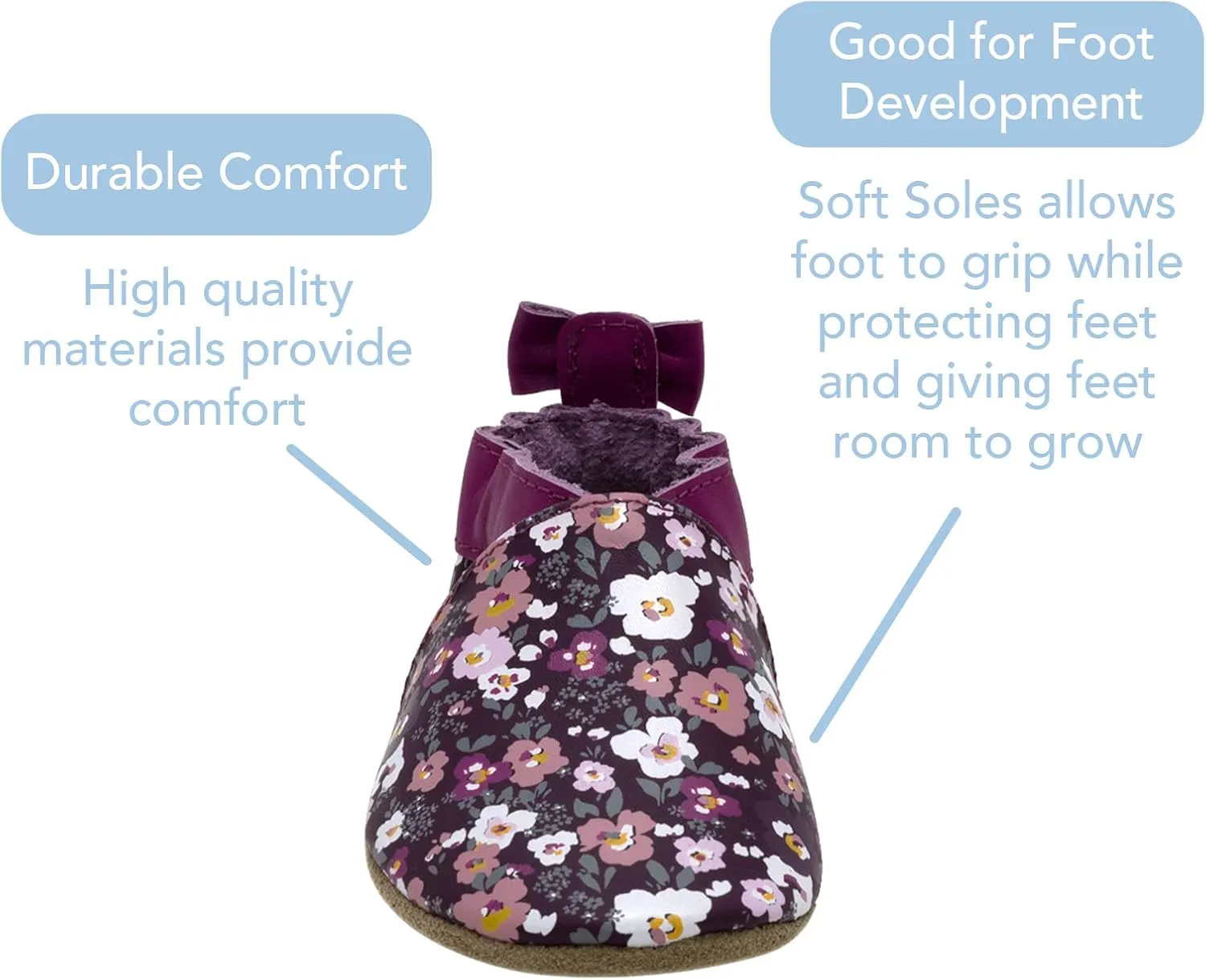 Robeez Baby Girls and Unisex Soft Soles Slip-Resistant Crib Shoes Slippers for Infant and Toddler, 0-24 Months