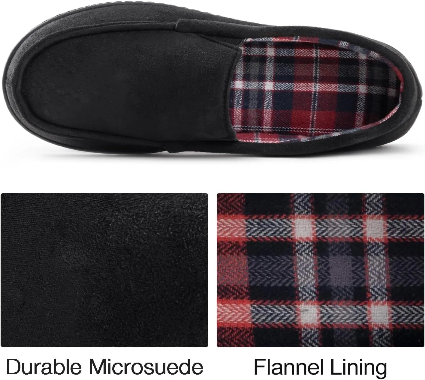 RockDove Men's Alexander Flannel Lined Loafer Slipper