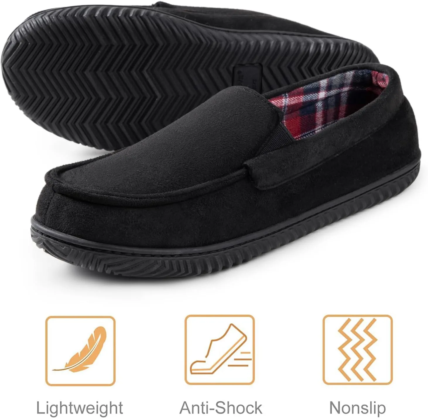 RockDove Men's Alexander Flannel Lined Loafer Slipper