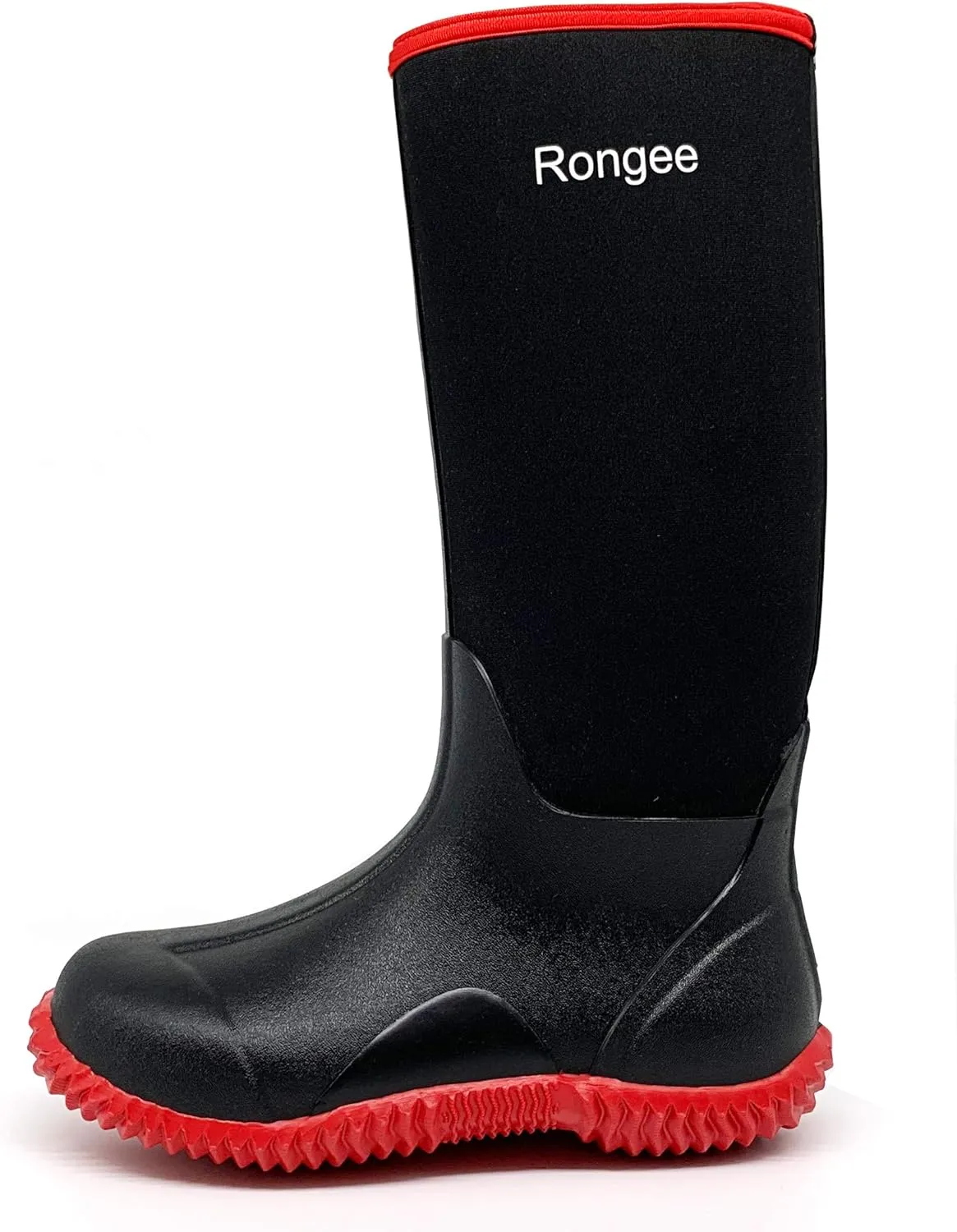 Rongee Rubber Boots for Women Waterproof Rain Boots Neoprene Insulated for Garden Outdoor Boots Mid Calf