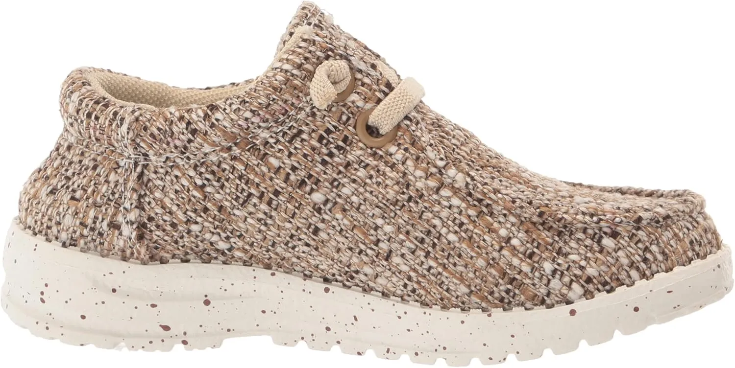 ROPER Unisex-Child Tan Multi Fabric Upper Loafer