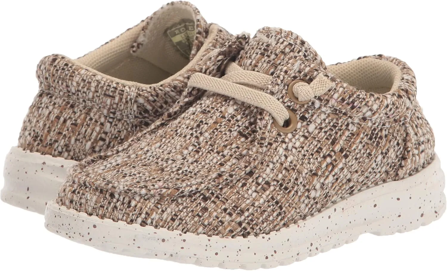 ROPER Unisex-Child Tan Multi Fabric Upper Loafer