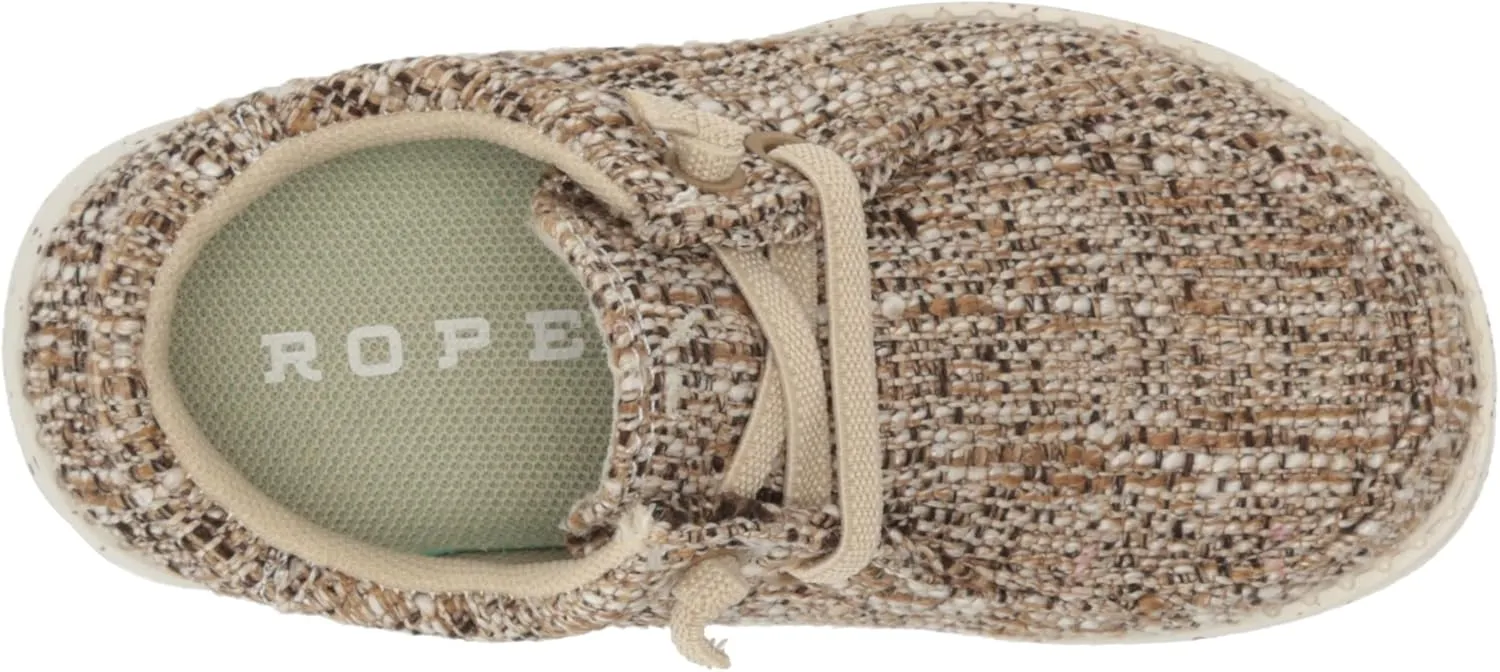 ROPER Unisex-Child Tan Multi Fabric Upper Loafer