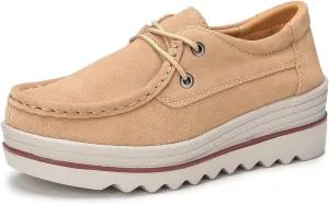 Ruiatoo Womens Slip on Loafers Comfortable Thick Soft Platform Shoes Business Casual Walking Shoes