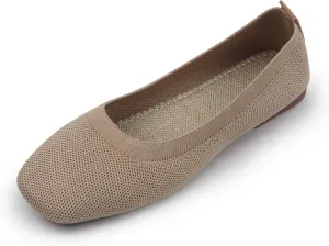 RVROVIC Women Flat Shoes Knitted Lightweight Slip-on Loafers Breathabel Soft Comfortable Ballet Flats