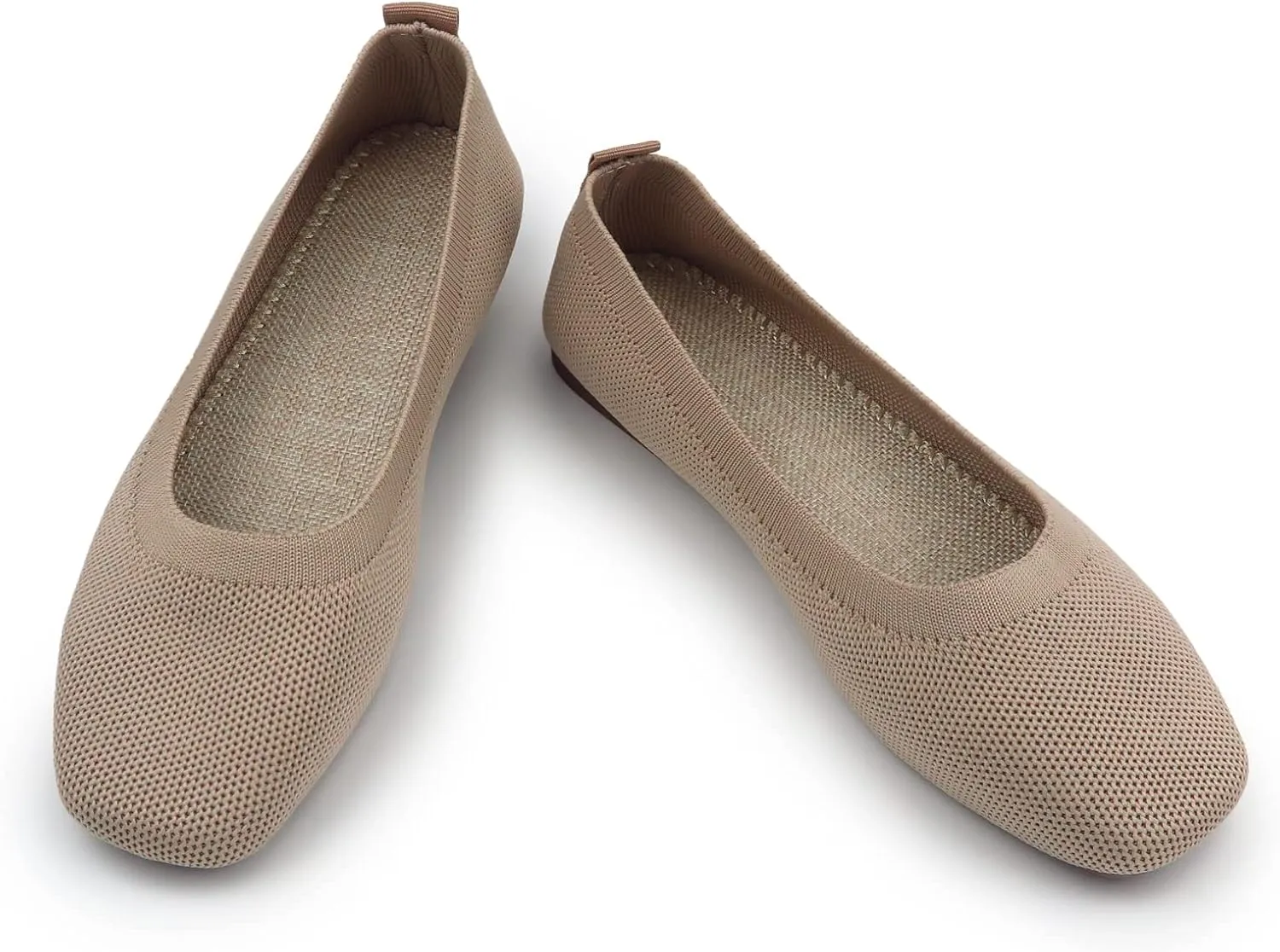 RVROVIC Women Flat Shoes Knitted Lightweight Slip-on Loafers Breathabel Soft Comfortable Ballet Flats
