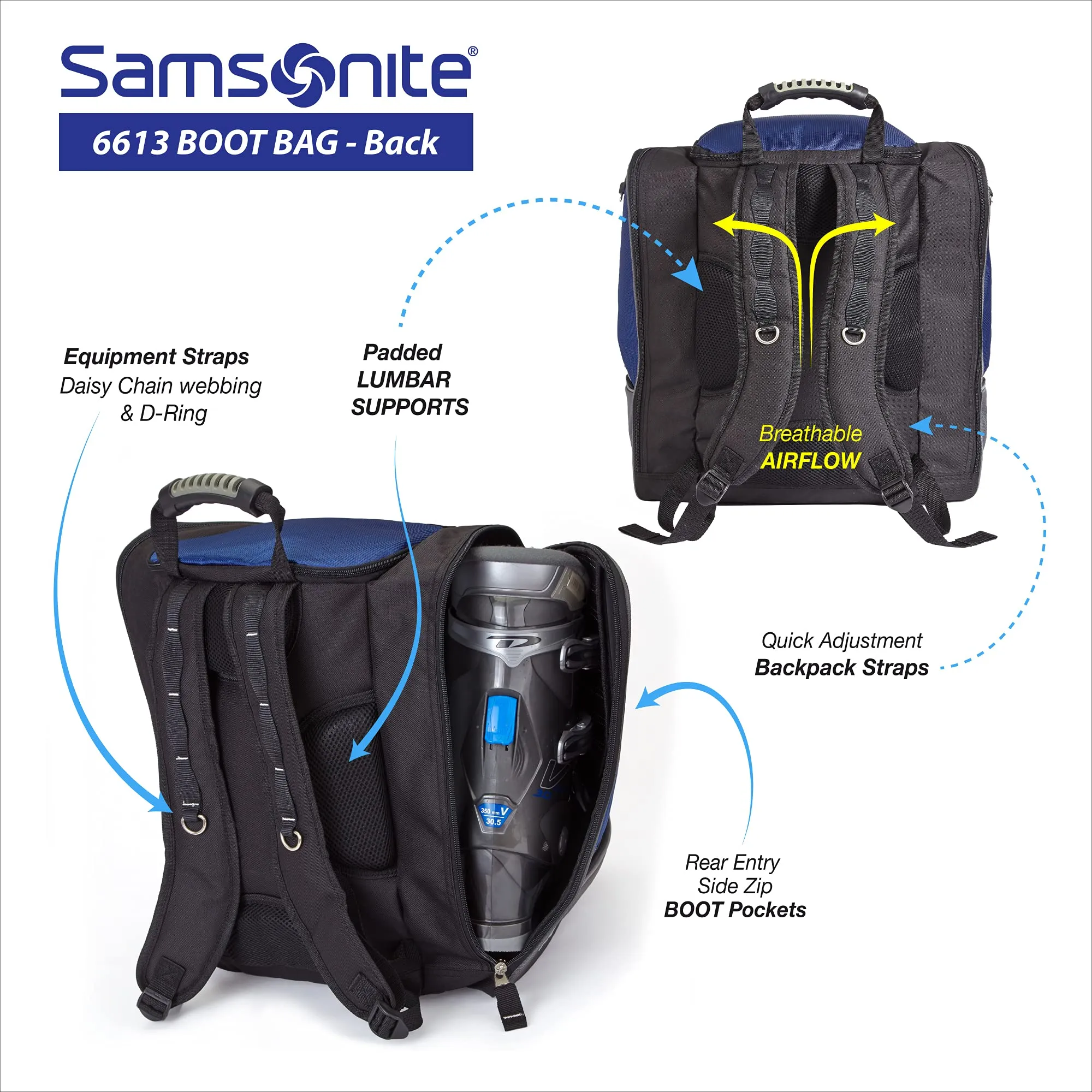 Samsonite Deluxe Adult Ski Boot Bag U1