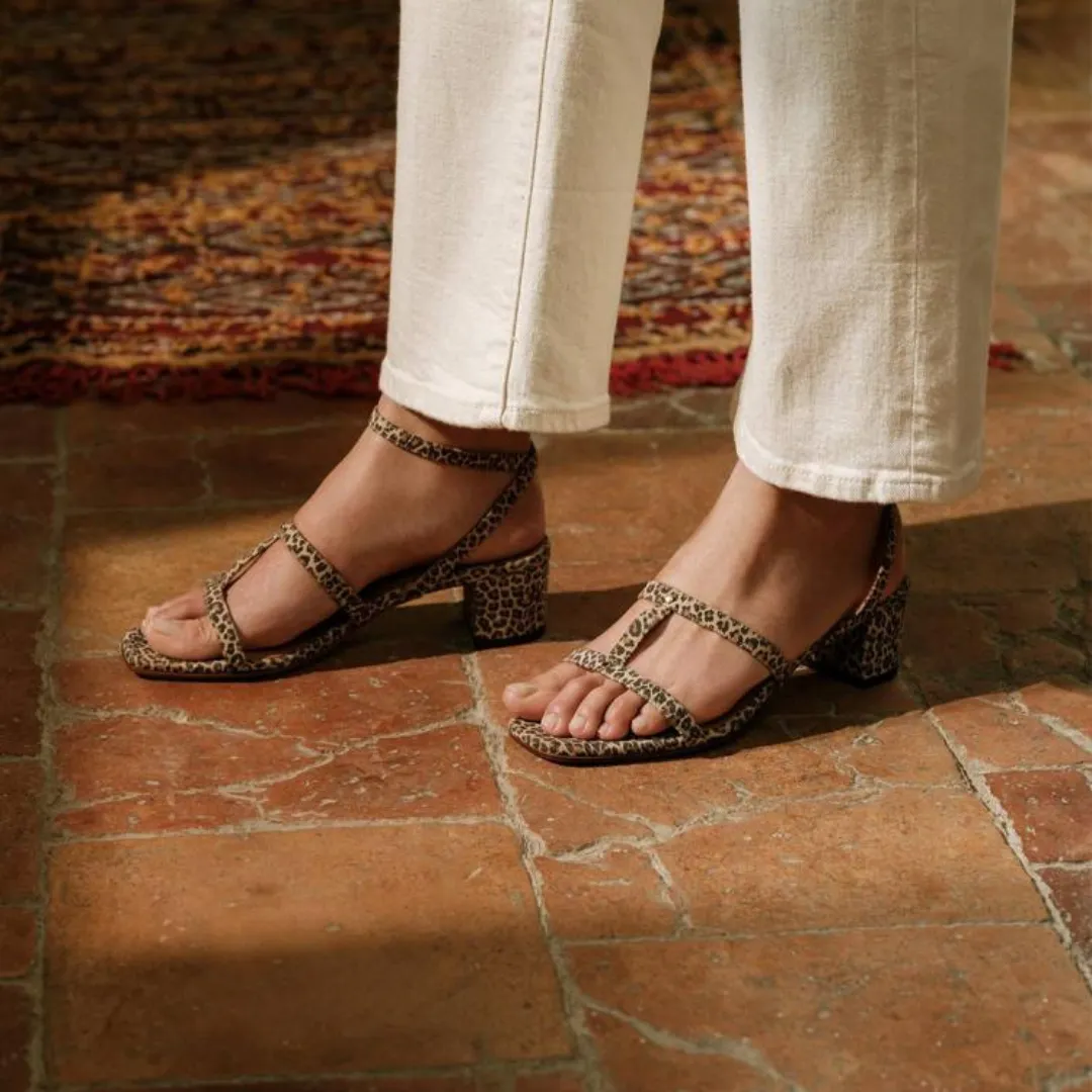 Sandals n ° 902 Leopard print leather - Rivecour
