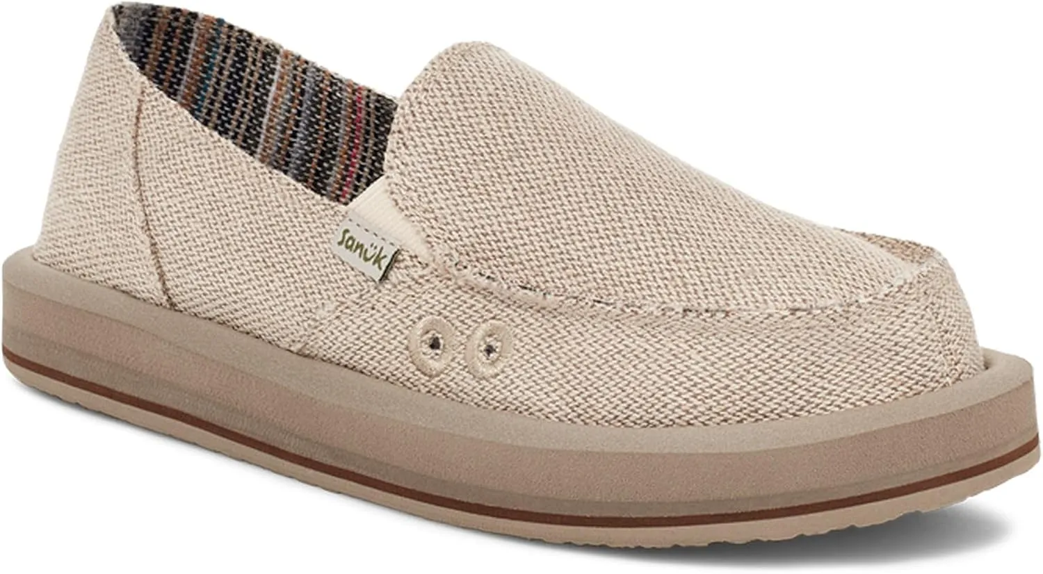 Sanuk Womens Donna Soft Top Hemp Loafers | Womens Shoes | Slip On Shoes for Women | Women's Slip-on Loafers | Memory Foam Footbed