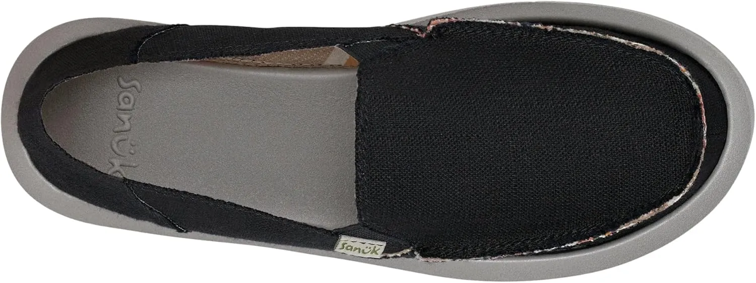 Sanuk Womens Donna Soft Top Hemp Loafers | Womens Shoes | Slip On Shoes for Women | Women's Slip-on Loafers | Memory Foam Footbed