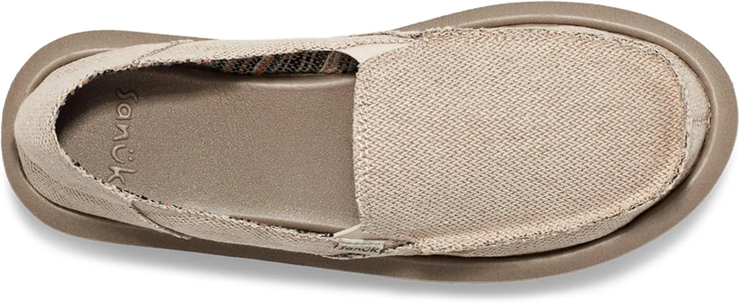 Sanuk Womens Donna Soft Top Hemp Loafers | Womens Shoes | Slip On Shoes for Women | Women's Slip-on Loafers | Memory Foam Footbed