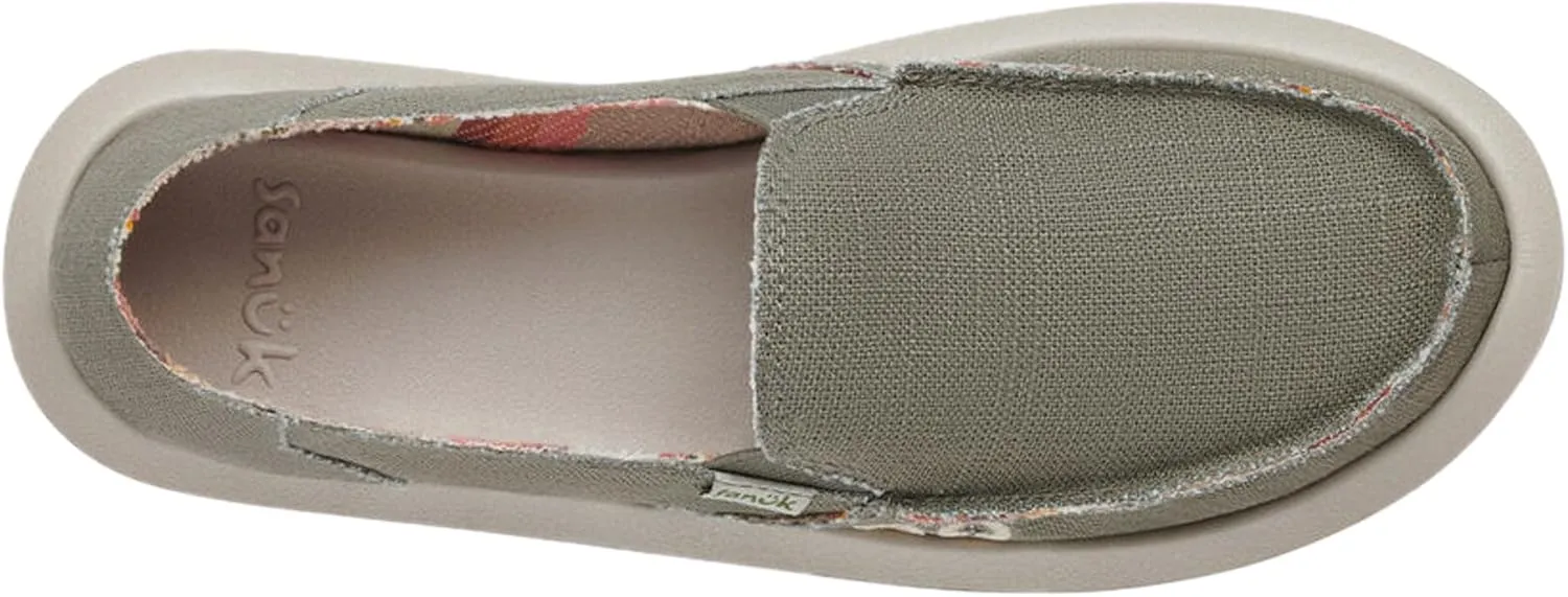 Sanuk Womens Donna Soft Top Hemp Loafers | Womens Shoes | Slip On Shoes for Women | Women's Slip-on Loafers | Memory Foam Footbed