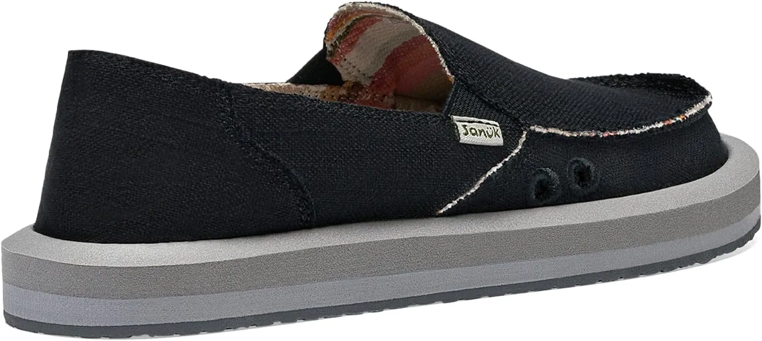 Sanuk Womens Donna Soft Top Hemp Loafers | Womens Shoes | Slip On Shoes for Women | Women's Slip-on Loafers | Memory Foam Footbed