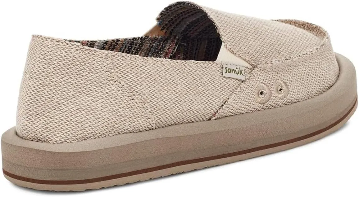 Sanuk Womens Hemp Loafers | Womens Shoes | Slip On Shoes for Women | Women's Slip-on Loafers | Memory Foam Footbed