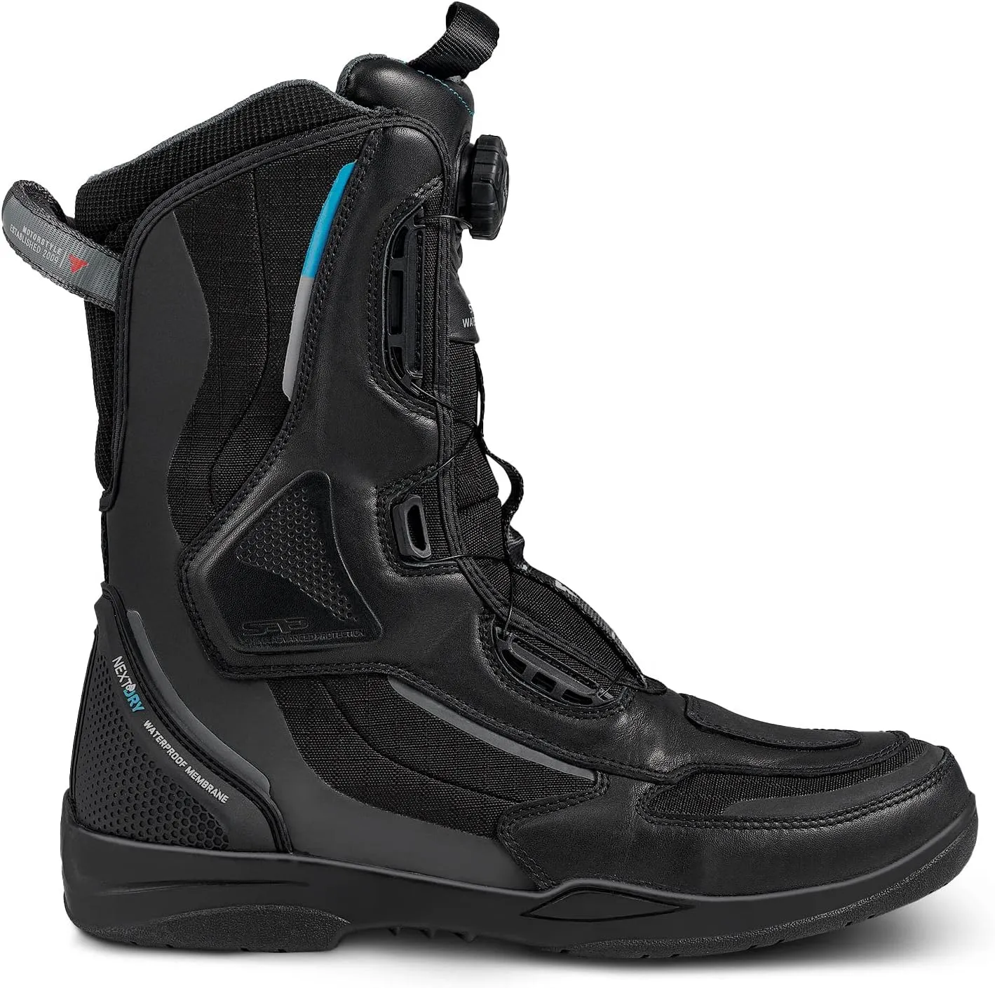 SHIMA STRATO WP, Waterproof Motorcycle Boots for Men - Vented, Reinforced Lightweight Long Biker Riding Boots with ATOP Fast-Closure