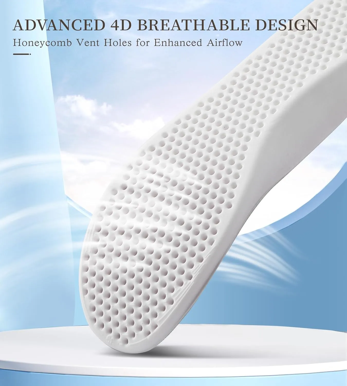 Shock Absorbing Insoles for Men & Women — Soft Memory Foam Shoe Inserts for Foot Pain Relief, All-Day Comfort & Fatigue Reduction