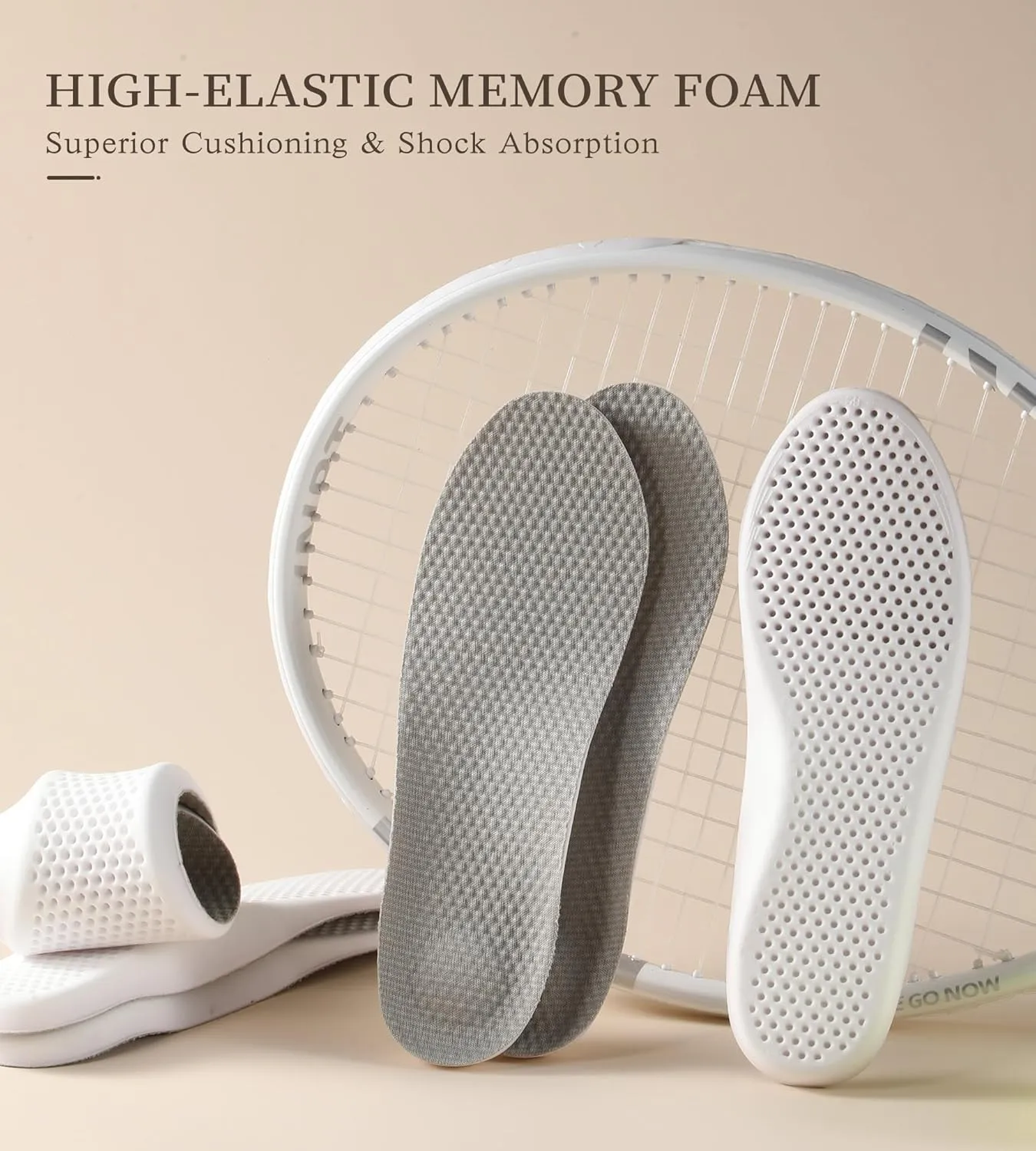 Shock Absorbing Insoles for Men & Women — Soft Memory Foam Shoe Inserts for Foot Pain Relief, All-Day Comfort & Fatigue Reduction