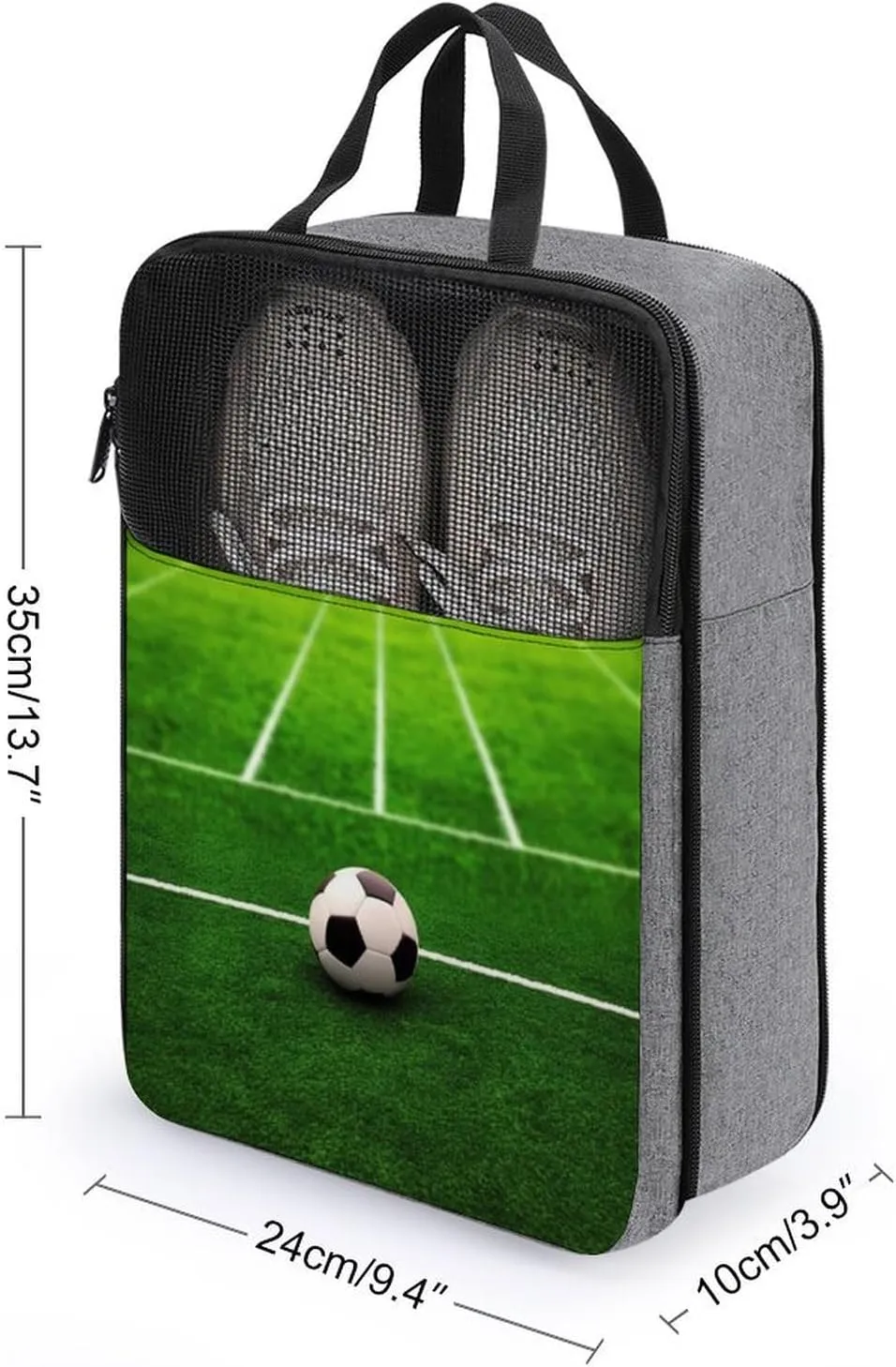 Shoe Bags for Travel Women Men,Grass Field Soccer Playground Print Foldable Shoe Travel Bag with Zipper,Travel Shoe Bags for Storage Packing in Suitcase,Portable Travel Essentials