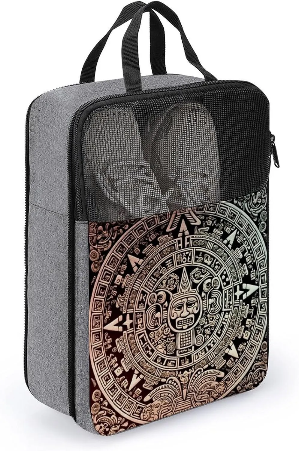 Shoe Bags for Travel Women Men,Mayan Calendar Doomsday Print Foldable Shoe Travel Bag with Zipper,Travel Shoe Bags for Storage Packing in Suitcase,Portable Travel Essentials