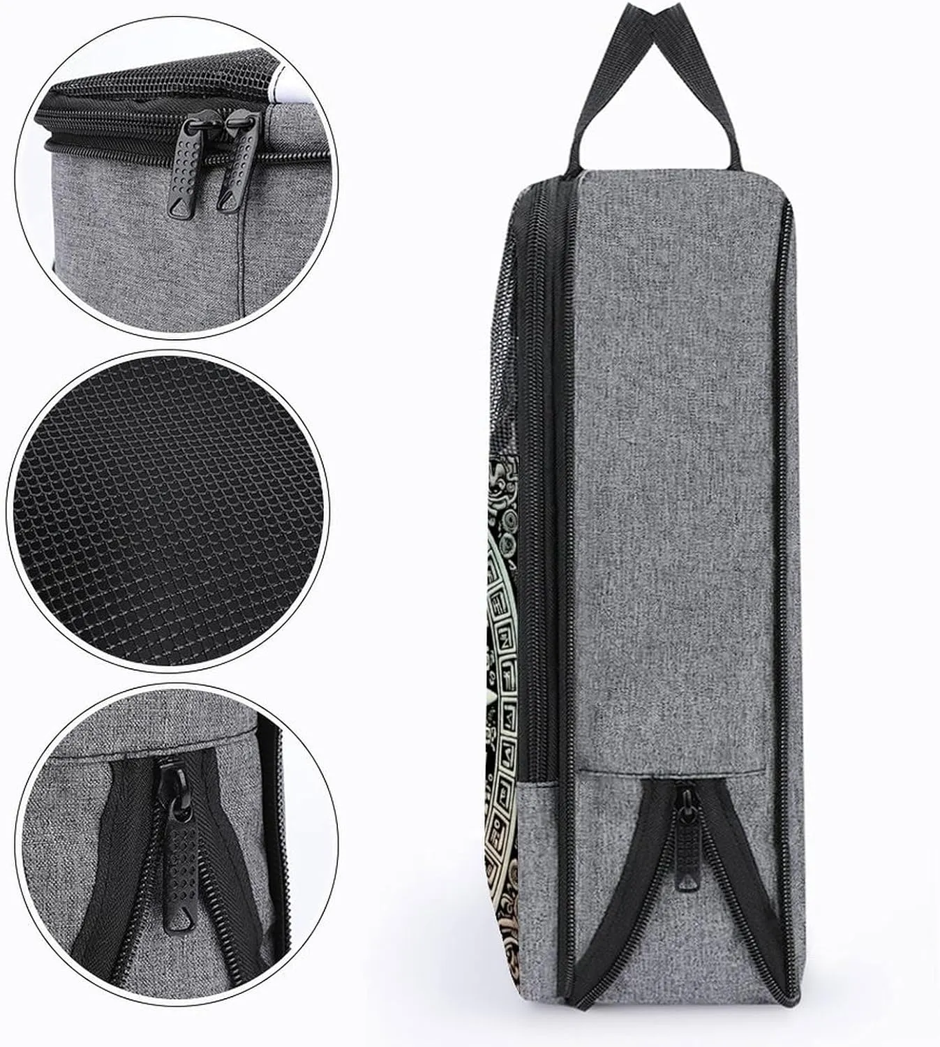 Shoe Bags for Travel Women Men,Mayan Calendar Doomsday Print Foldable Shoe Travel Bag with Zipper,Travel Shoe Bags for Storage Packing in Suitcase,Portable Travel Essentials