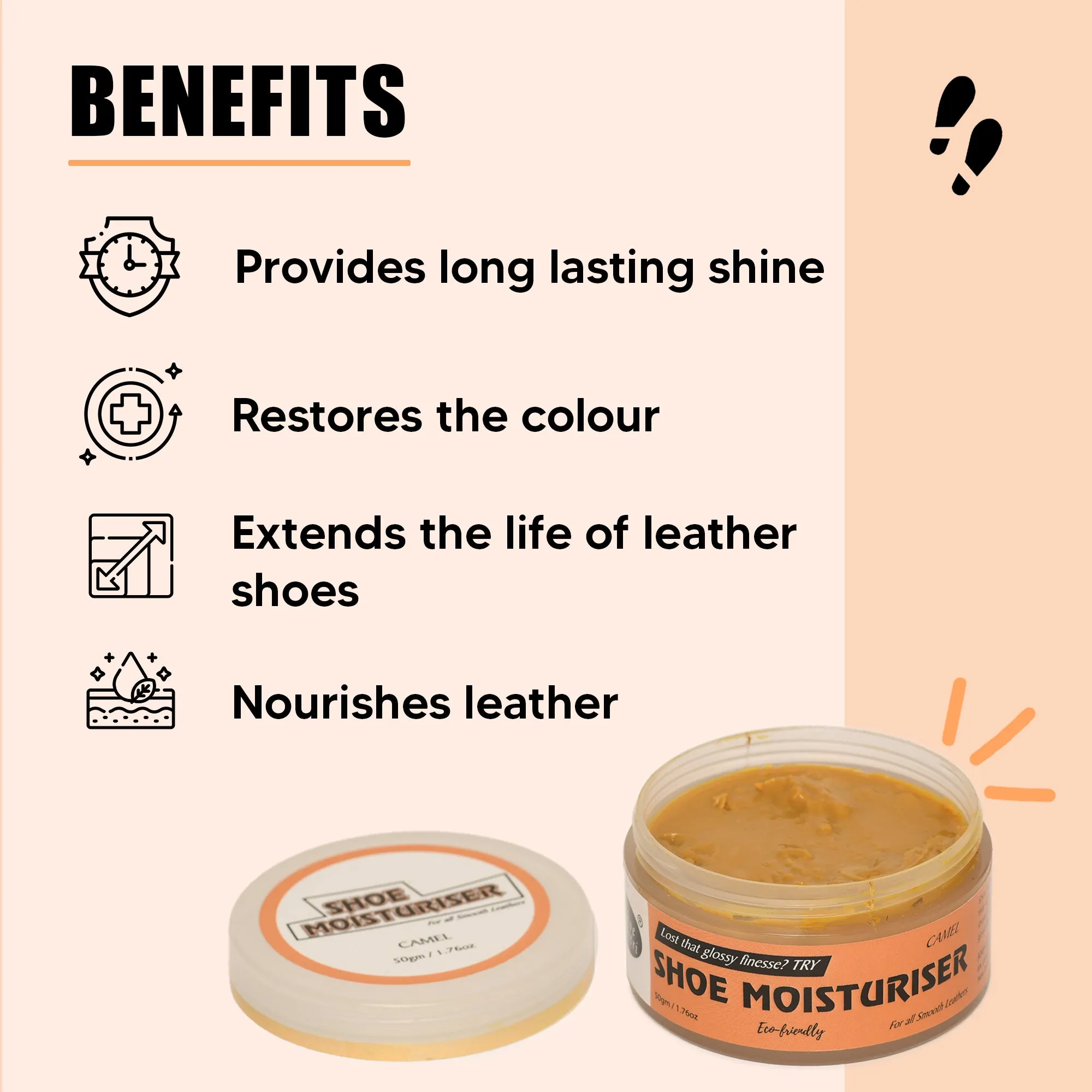 Shoe Mistri Shoe Moisturiser (Camel) - Suitable for Soft Leathers