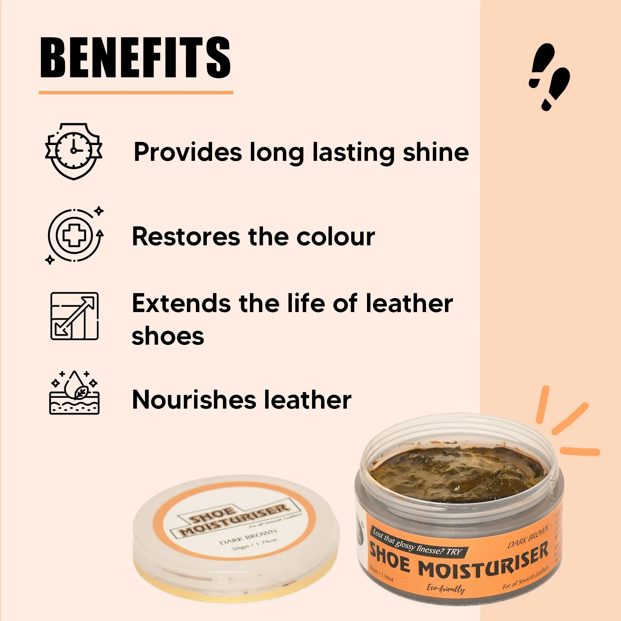 Shoe Mistri Shoe Moisturiser (Dark Brown)- Suitable for Soft Leathers