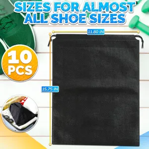 Shoe Storage Bags - 10 Pcs Travel Shoe Bags for Packing in Suitcase Waterproof Drawstring Bag Shoe Bags for Travel Shoe Bag for Gym Shoe Dust Bags - Soccer Cleat Bag Shoe Bags for Storage Sneaker Bag