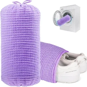 Shoe Washing Machine Bag 2 Pack Reusable Adjustable Laundry Shoe Bag, Machine Washable Shoe Washer and Dryer Bag, Suitable for Traveling Tennis Sneaker Shoe Cleaning(Purple)