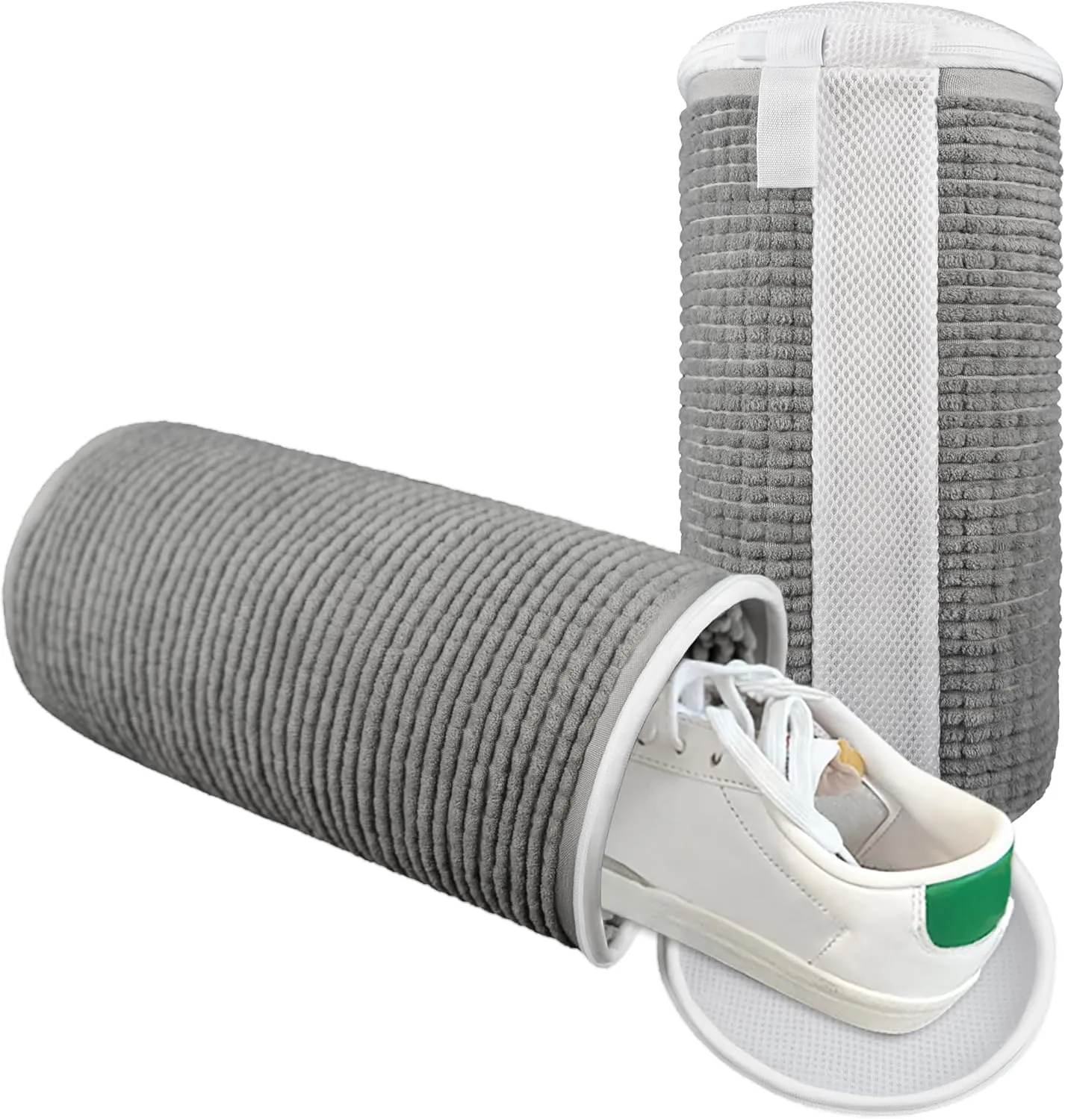 Shoe Washing Machine Bag – 360° Deep Clean Sneaker Laundry Bag with Cleaning Fibers and Zipper, Reusable Shoe Bag for Washing Machine, 2 Pack