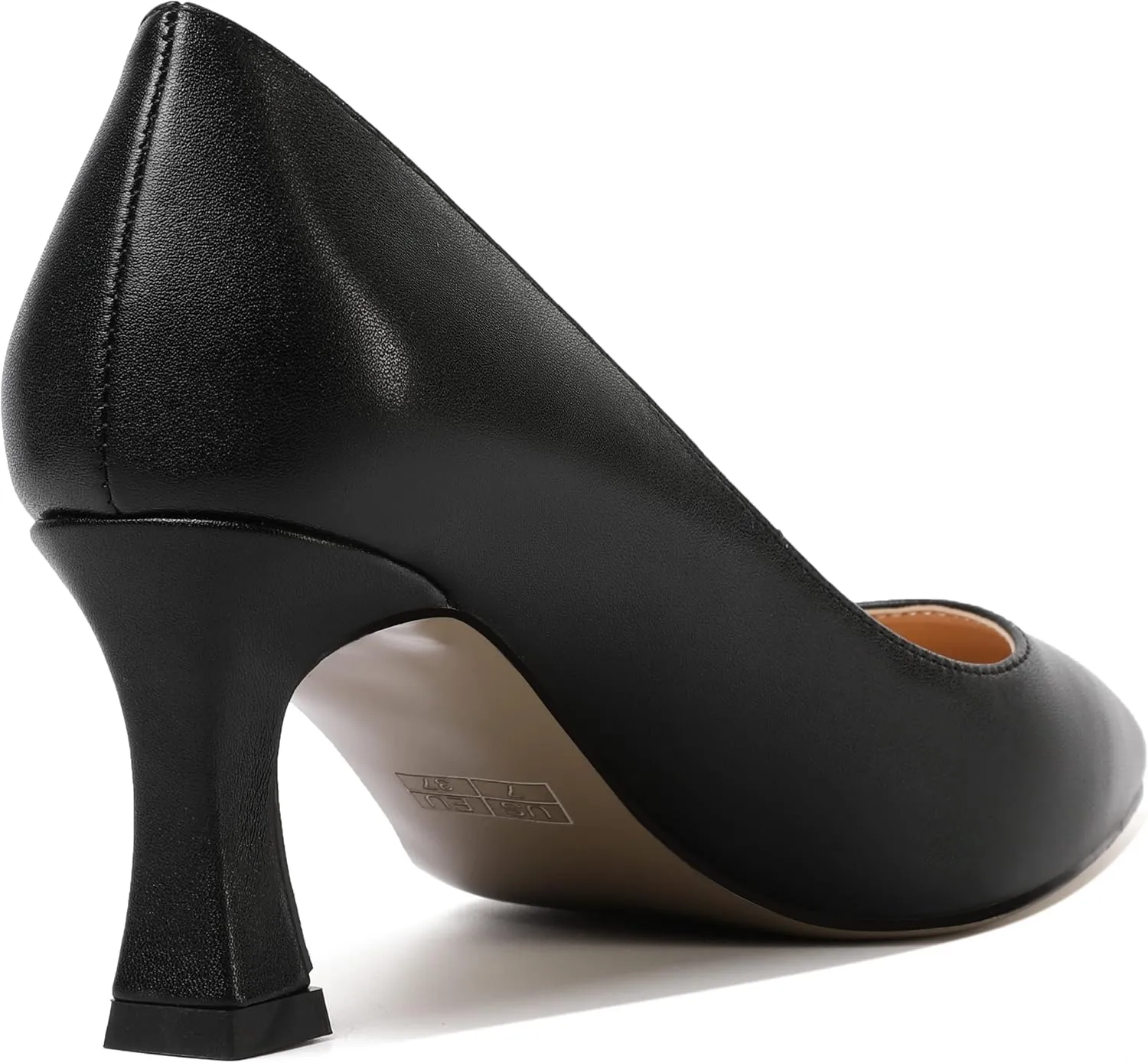 SHOWFOREST Womens Pointed Toe Slip On Evening Suede Dress Spool Mid Heel Pumps Shoes 2.5 Inch
