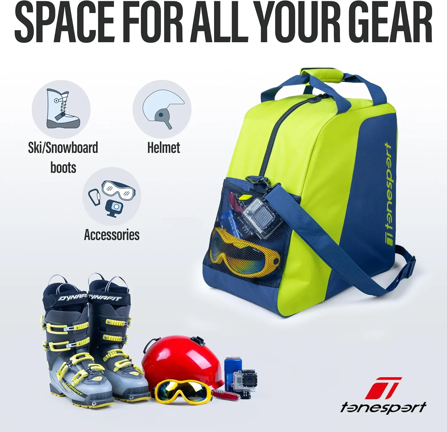 Ski Bag and Boot Bag Combo - Ski Bags for Air Travel - Unpadded Snow Ski Bags - For Skis Up to 180cm