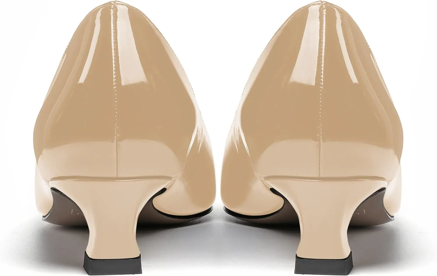SKYSTERRY Women's Patent Slip On Square Toe Office Casual Spool Low Heel Pumps Shoes 1.5 Inch