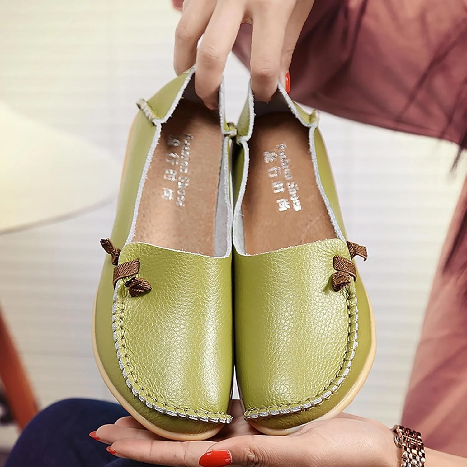 Slip On Shoes Women Women's Sneakers in White in Wide Width Loafers for Women 2024 Flat Heel Closed Toe Christmas Shoes Men Round Toe Flats Comfortable