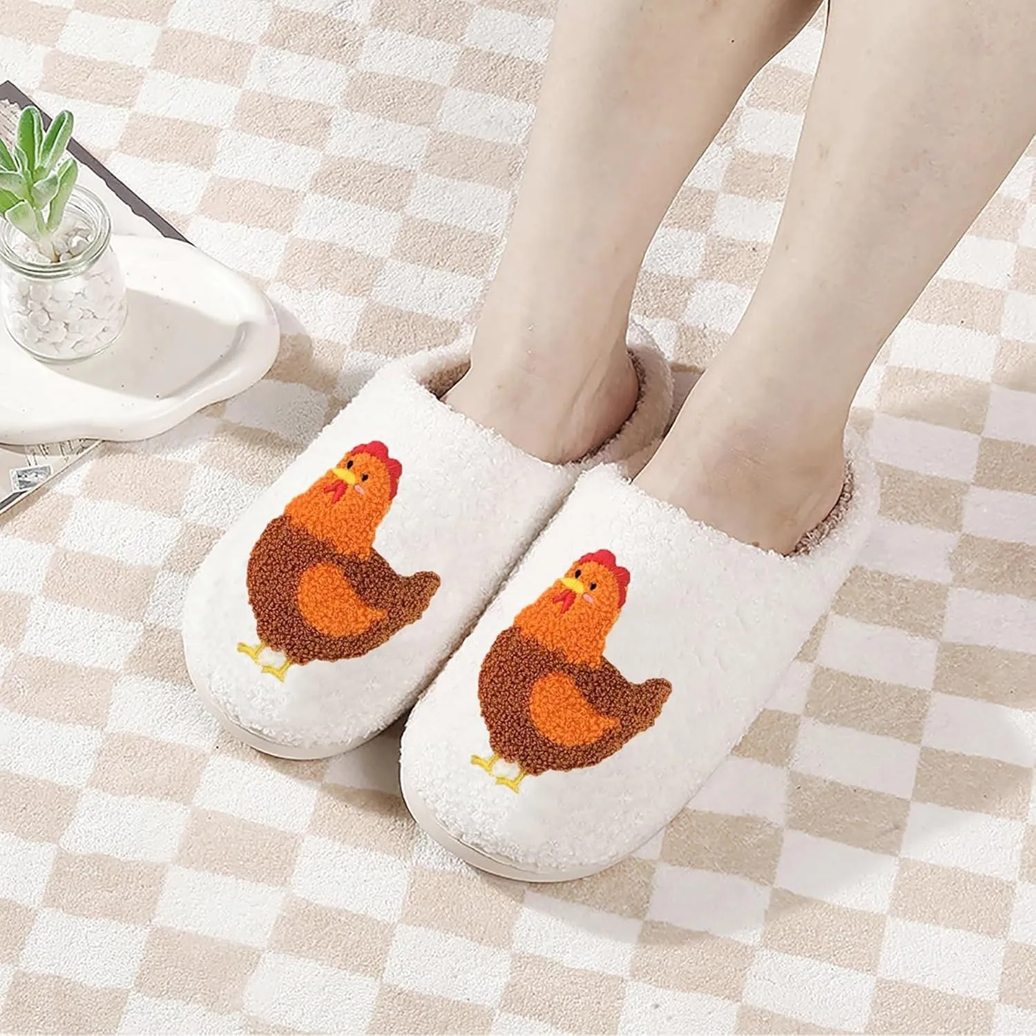 Slippers for Women Men Fuzzy Memory Foam Slipper Fluffy Winter Soft Warm Slip On House Shoes