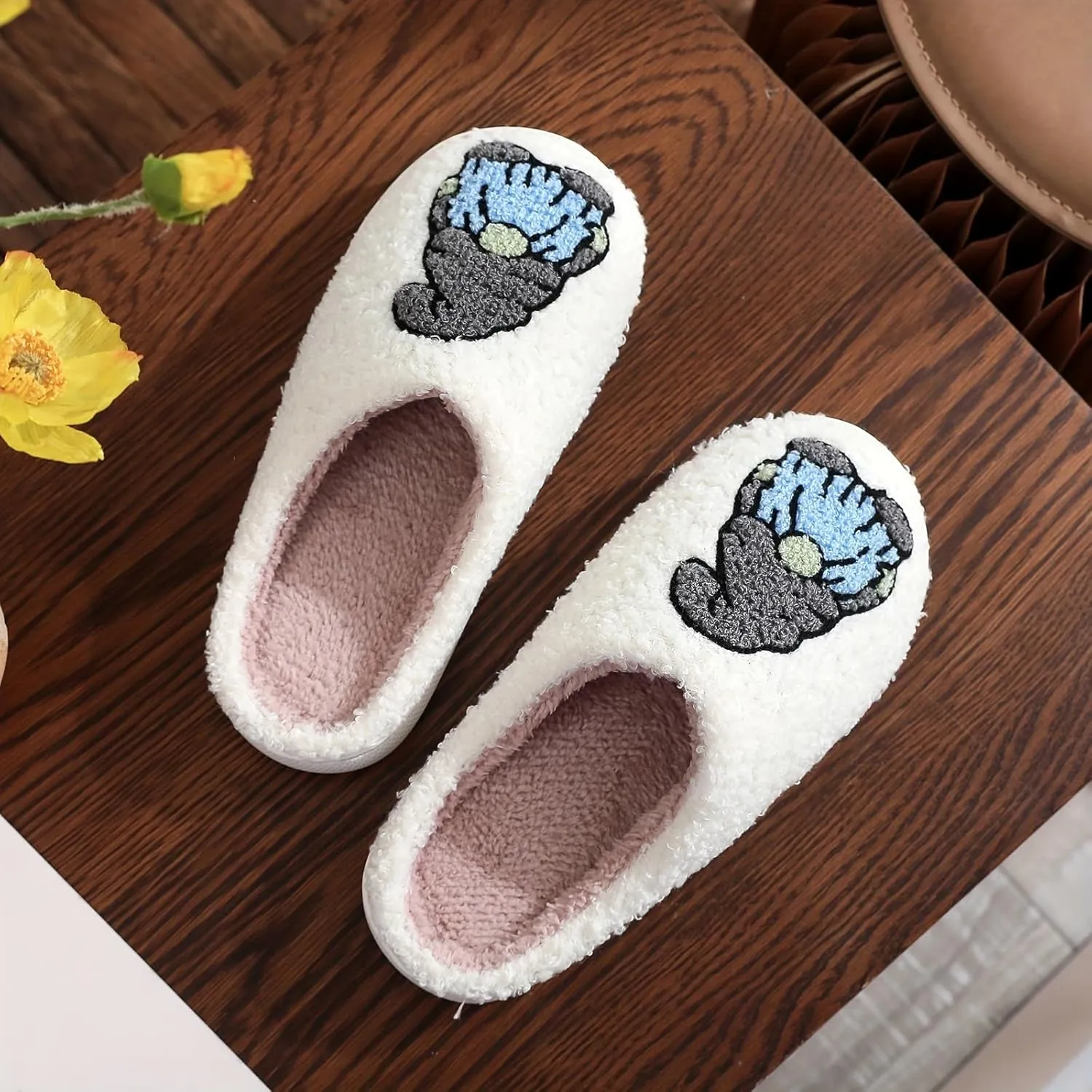 Slippers for Women Men Fuzzy Memory Foam Slipper Fluffy Winter Soft Warm Slip On House Shoes