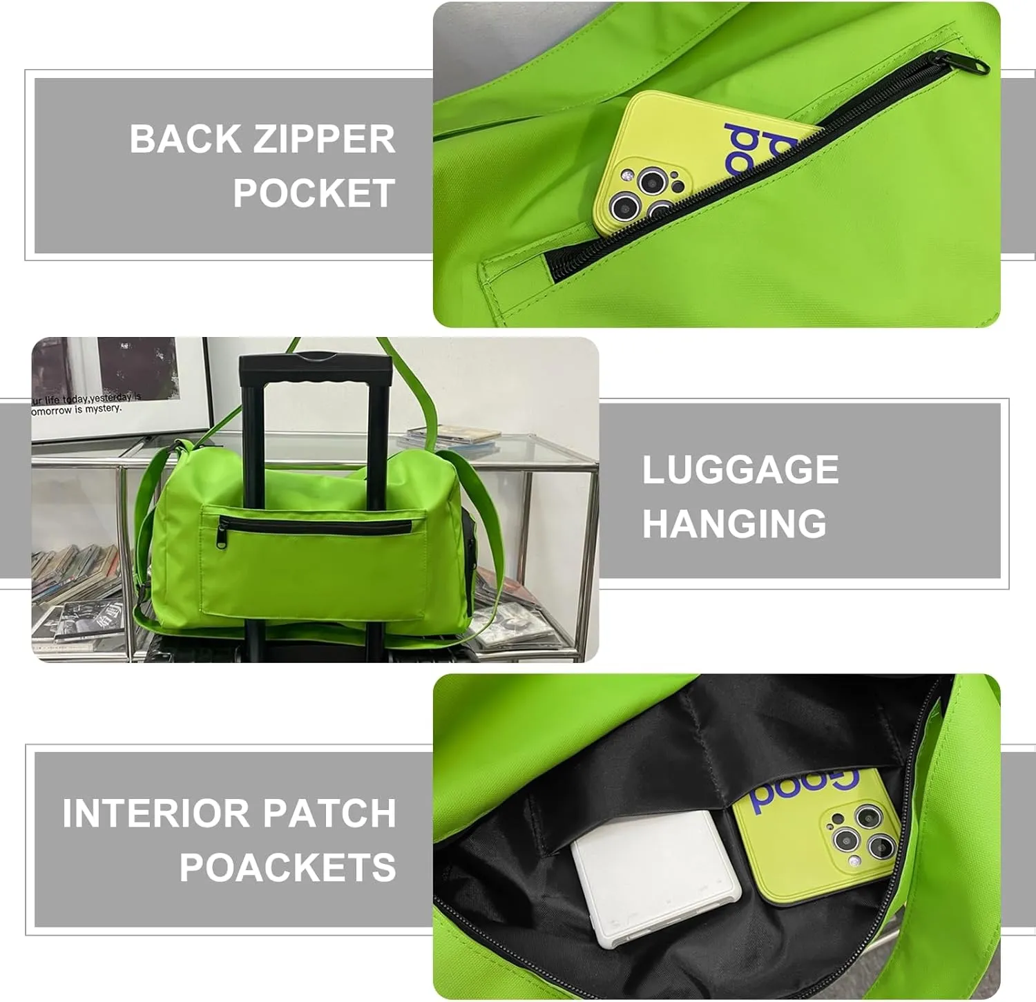Small Gym Bag for Women Sports Duffel Bag with Shoes Compartment, Waterproof Travel Duffel Bag Carry on Bag Overnight Bag Weekender Bags for Workout Swimming Yoga Dance