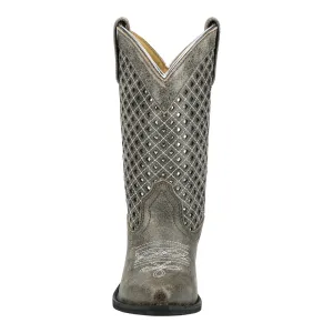 Smoky Mountain Boots Kids Girls Magnolia Vintage Gray Leather Cowboy Boots