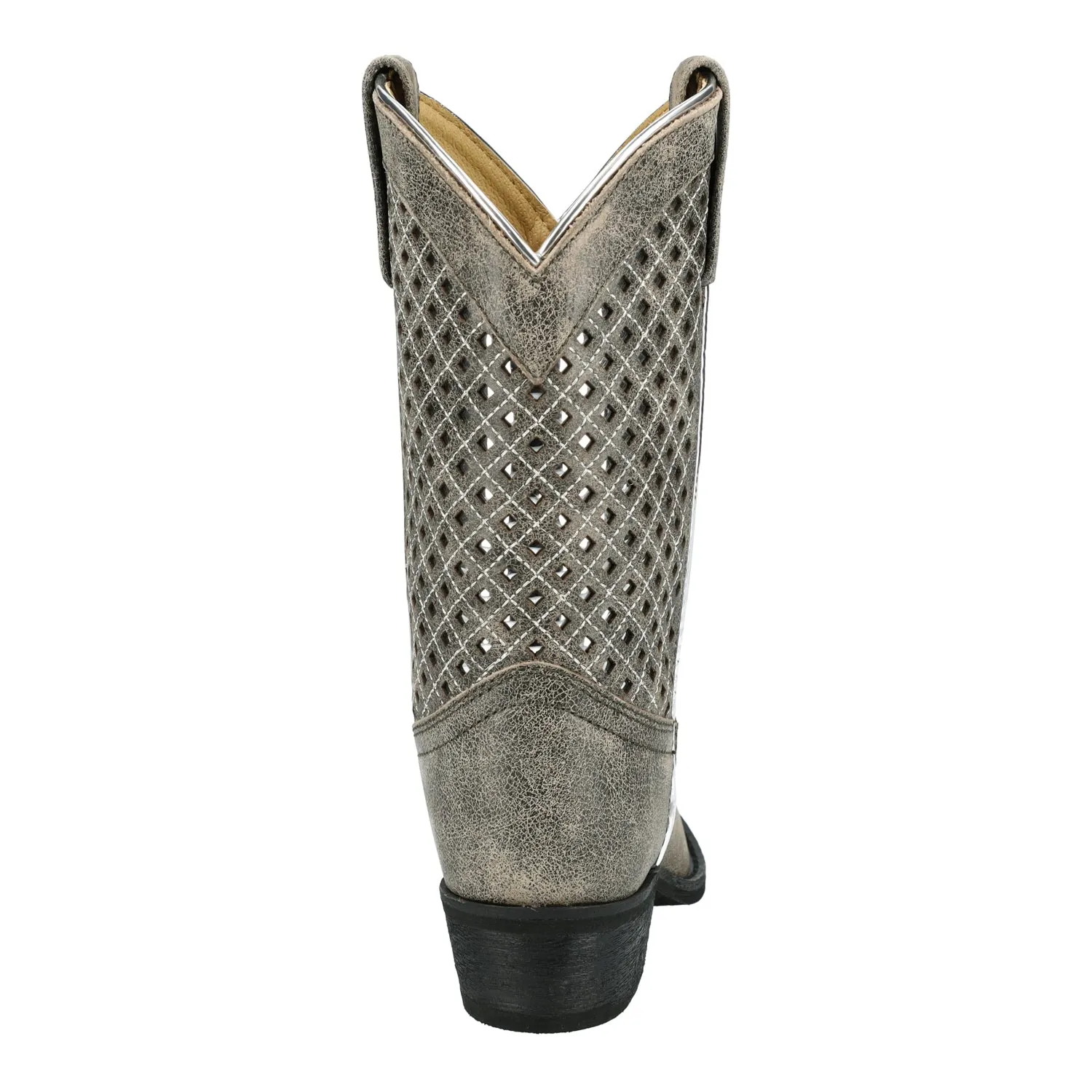 Smoky Mountain Boots Kids Girls Magnolia Vintage Gray Leather Cowboy Boots
