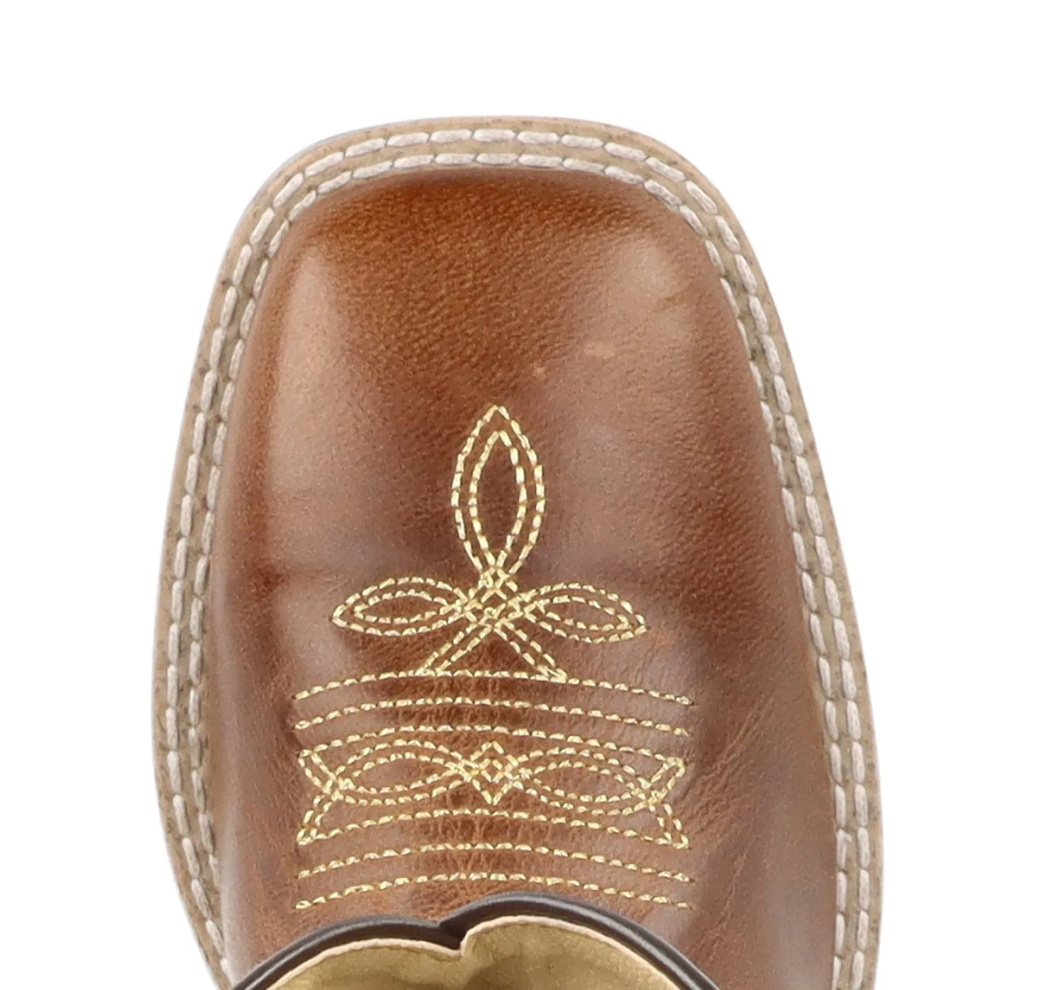 Smoky Mountain Boots Kids Girls Nevada Brown Oil/Gold Leather Cowboy Boots