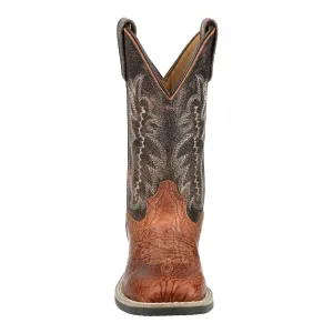 Smoky Mountain Boots Kids Unisex Presley Cognac/Vtg Brown Leather Cowboy Boots