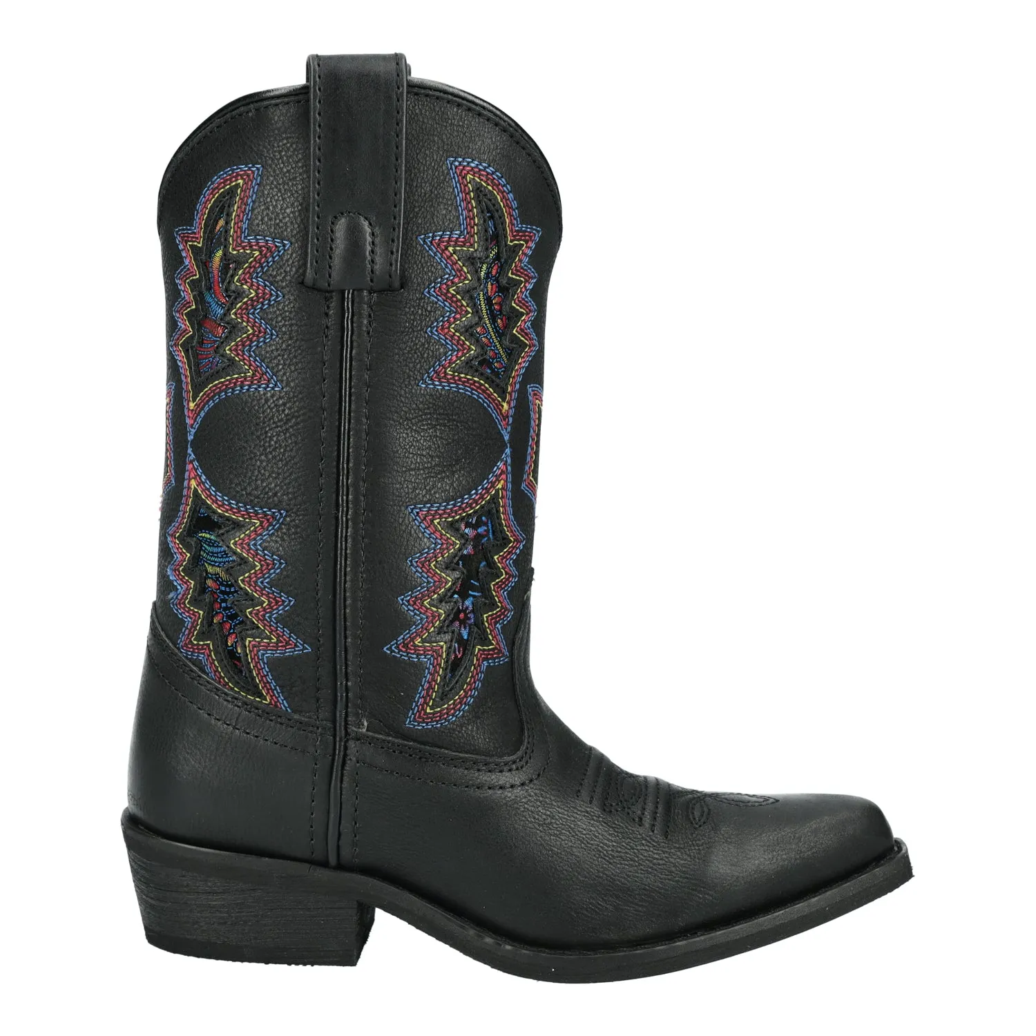 Smoky Mountain Boots Youth Girls Sierra Black Leather Cowboy Boots