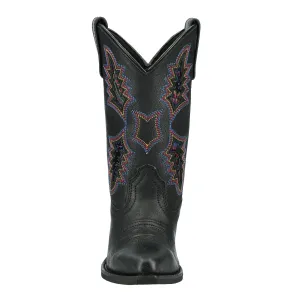 Smoky Mountain Boots Youth Girls Sierra Black Leather Cowboy Boots