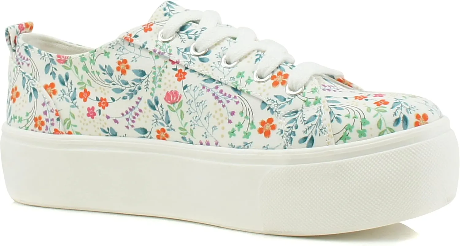 Soda Petal ~ Women Double Deck Bottom Sole Fashion Sneakers with Padded Comfortable Sock