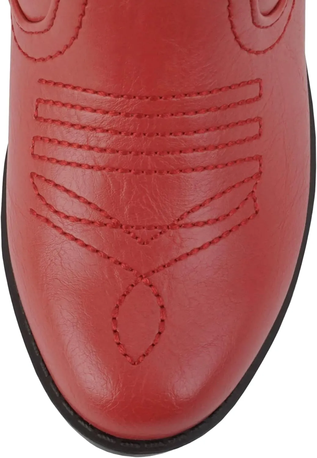 Soda RENO-2 Kids/Girls/Children Western Cowboy Stitched Pointe Toe Low Heel Ankle Mid Shaft Fashion Boots