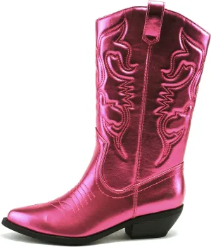 Soda RENO ~ Women Western Cowboy Stitched Pointe Toe Low Heel Ankle Mid Shaft Fashion Boots