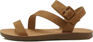 Soda SOCIETY - Cute and trendy fashionable flat strap sandals with side buckle clasp Summer Spring Beach Shoes for Women Girls & Teens