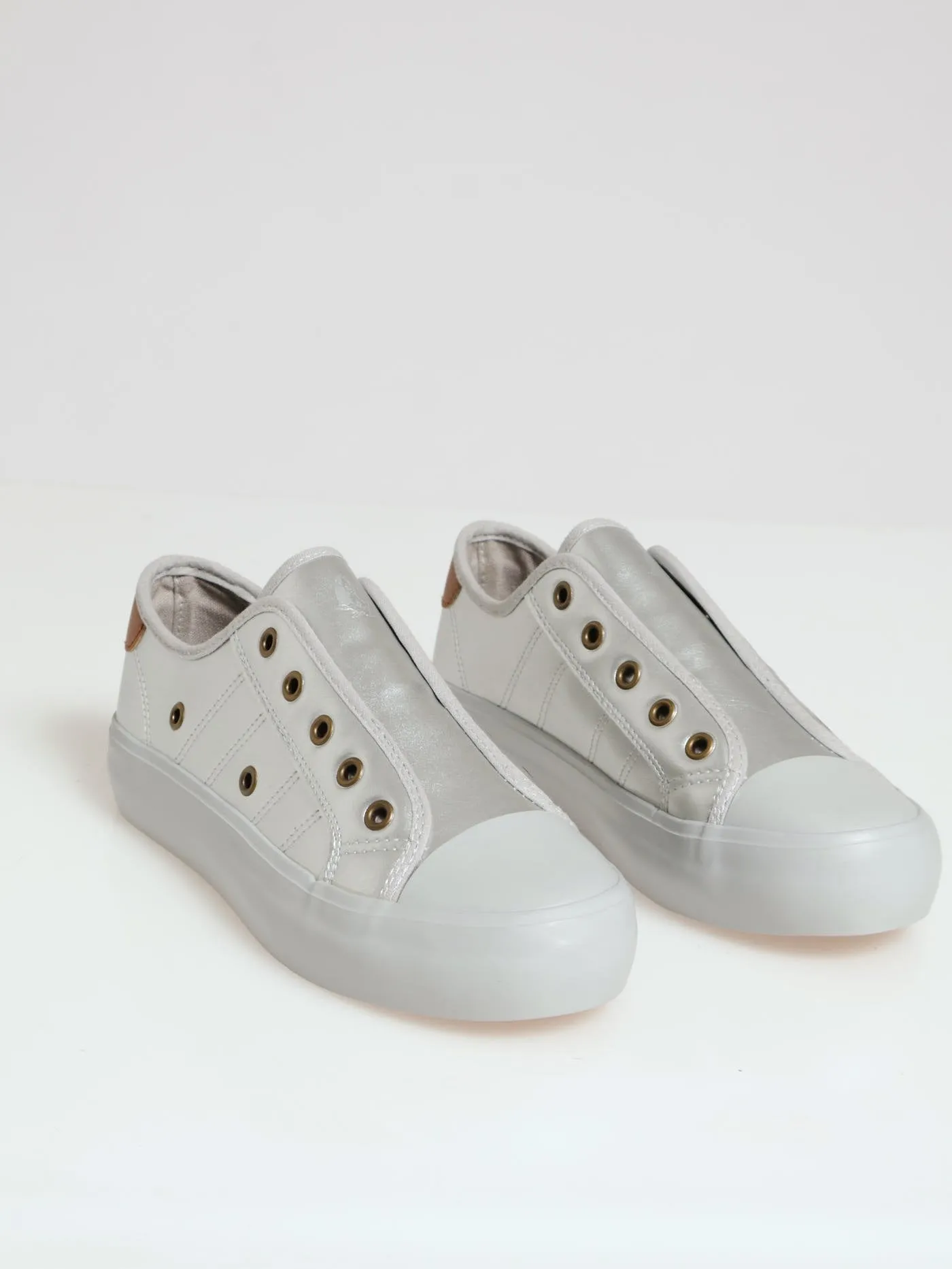 Soft Forest Slip On Metallic Sneaker - Silver